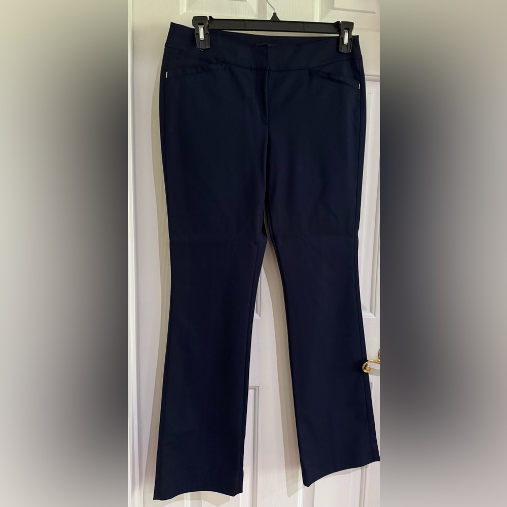 White House Black Market Navy Boot Cut Pants in size 8R - Picture 1 of 6